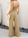 Empire Sleeveless Wide Leg Jumpsuits
