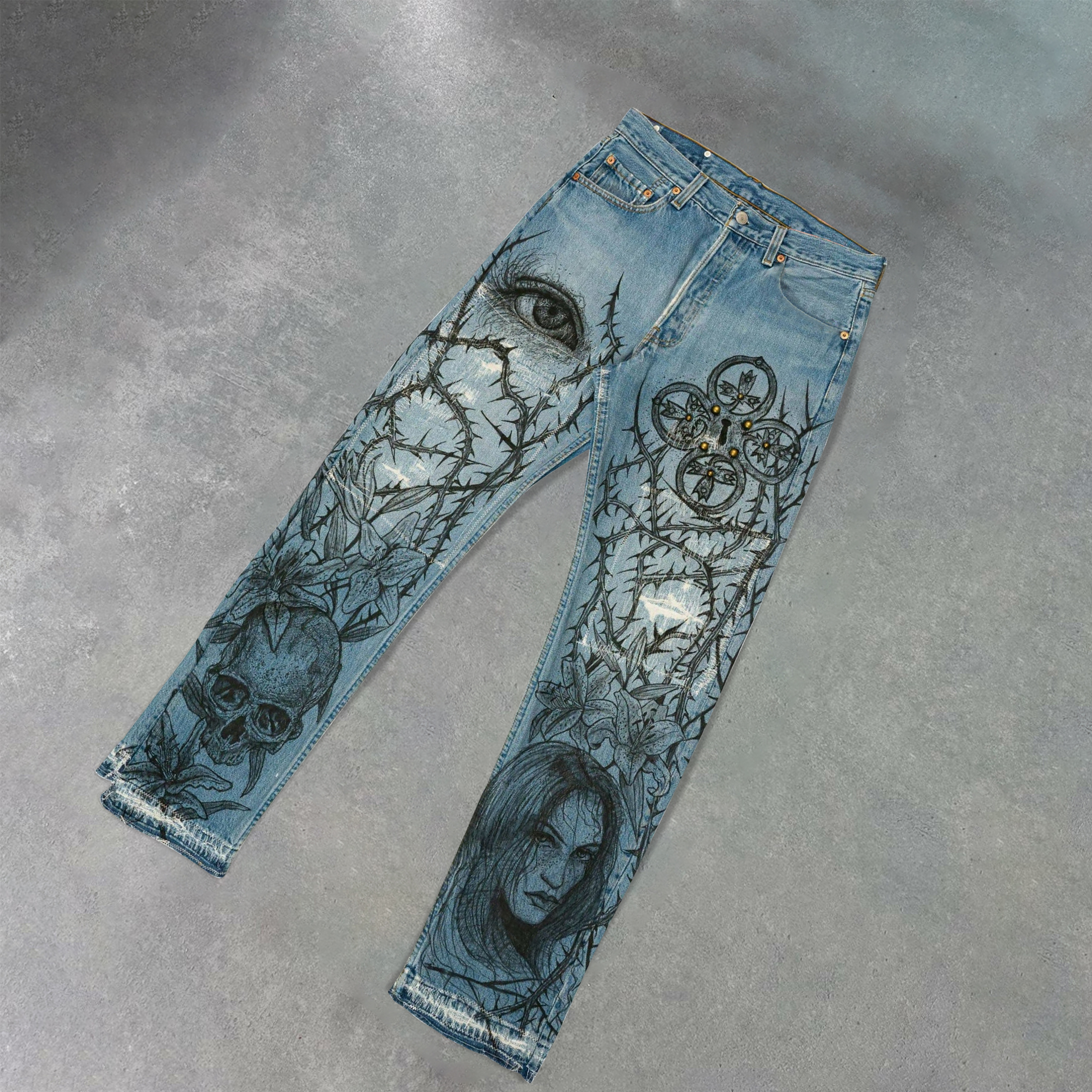 Artistic Chic Casual Jeans