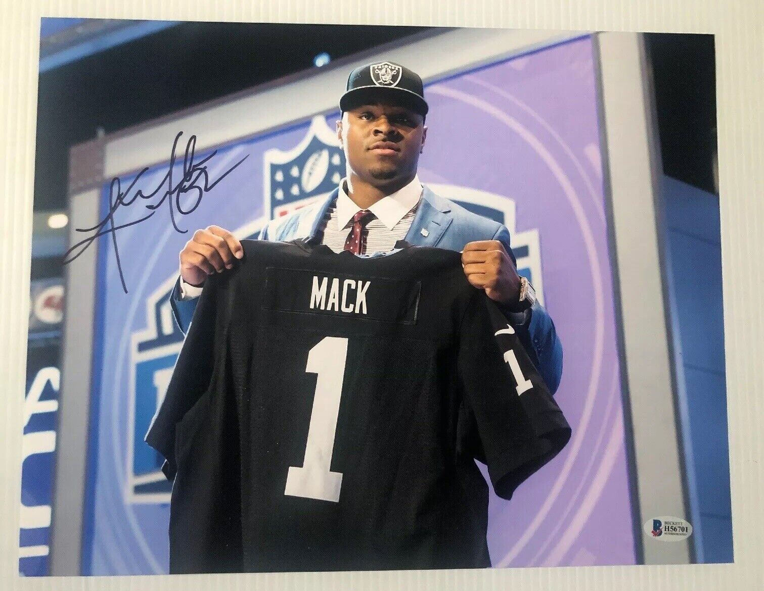 Khalil Mack Signed Autographed 11x14 Photo Poster painting Oakland Raiders BECKETT COA 4