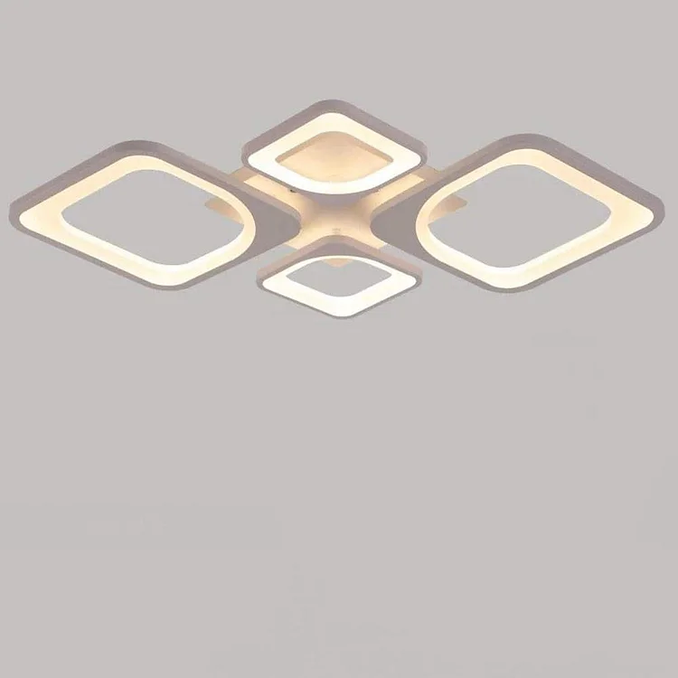 Rectangular Metal LED White Modern Ceiling Lights Flush Mount Lighting - Appledas
