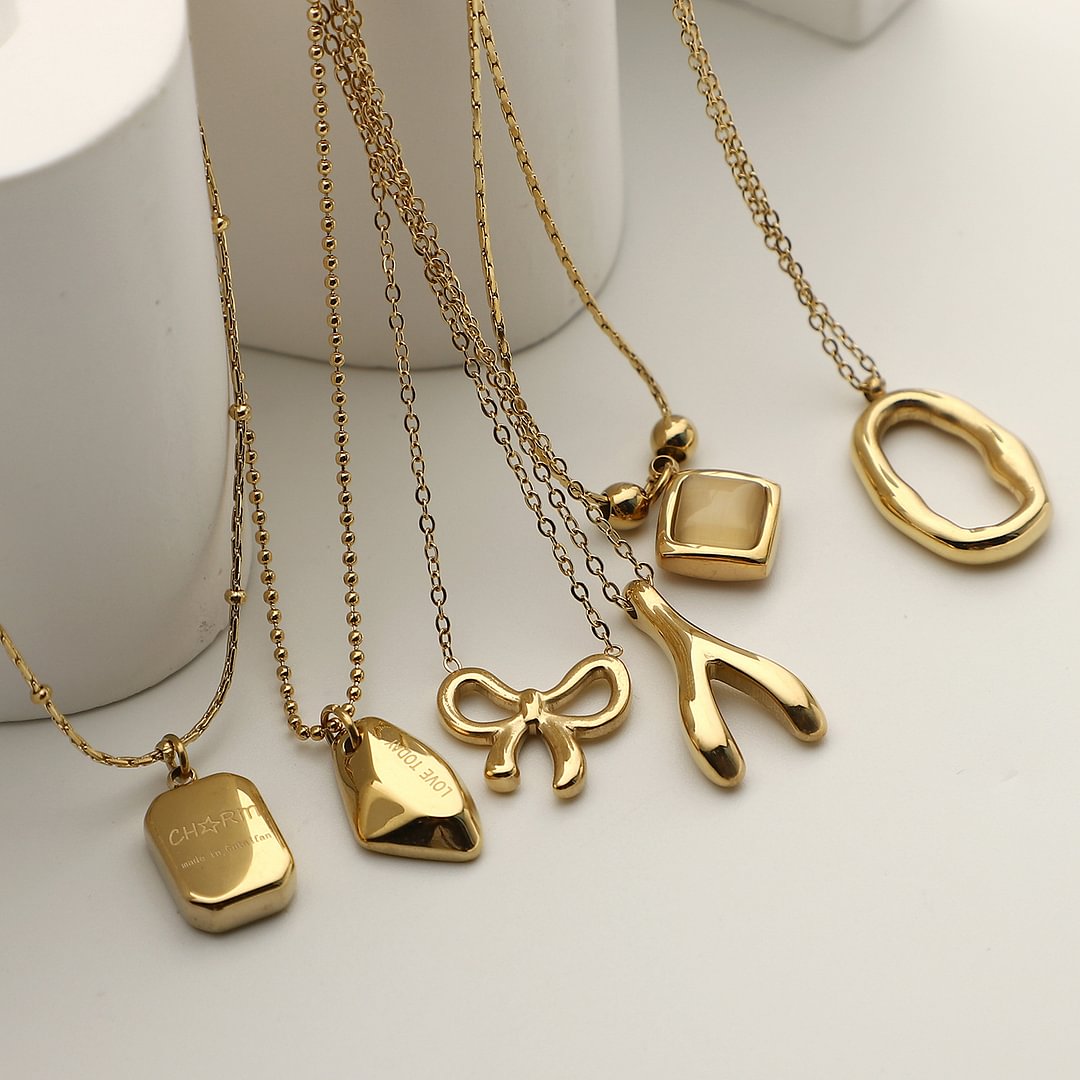 Variety of Shaped Pendant Necklaces