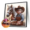 Diamond Painting-DIY Full Round Drill Cowboy Baby