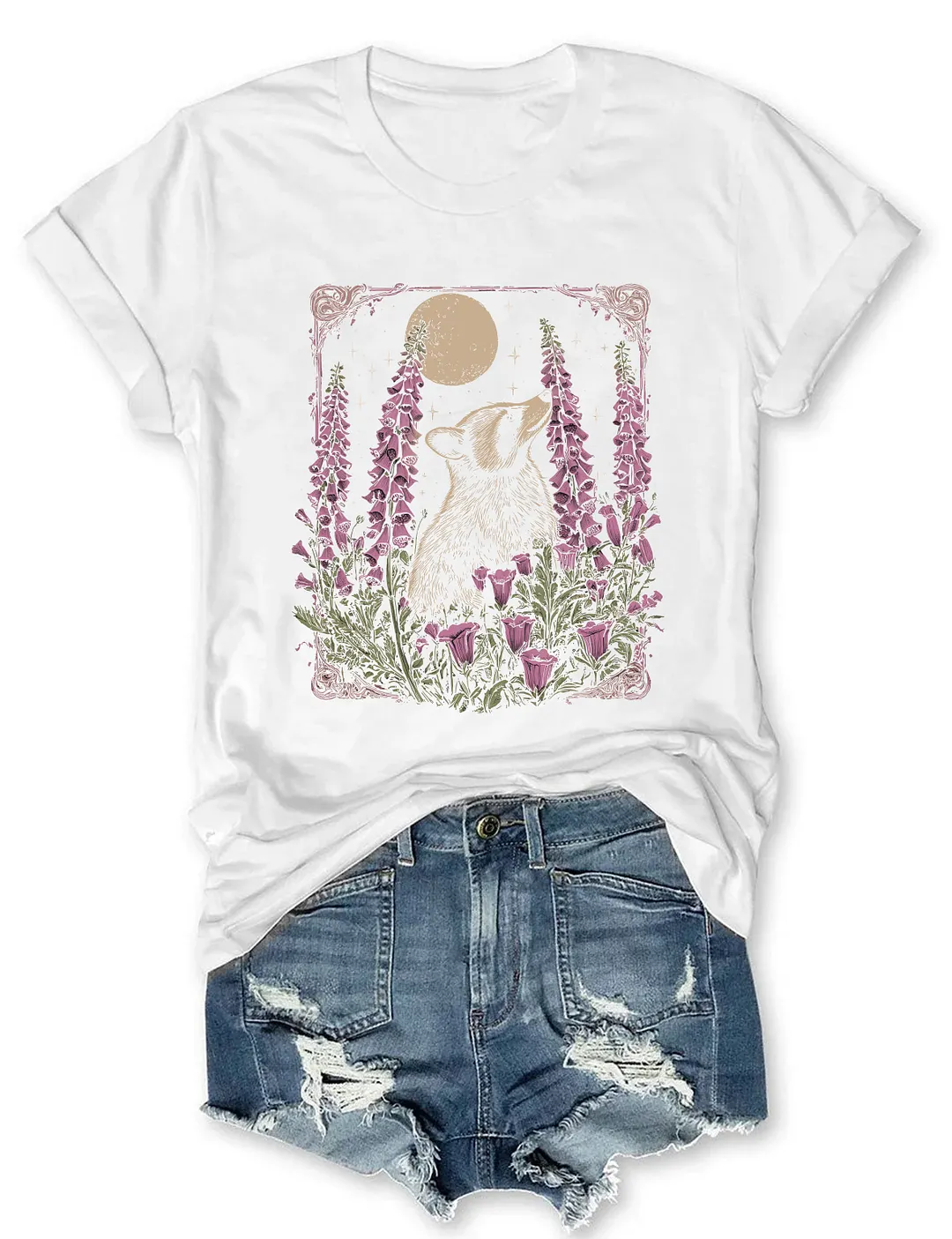 Raccoon Moon Retro Graphic T-shirt