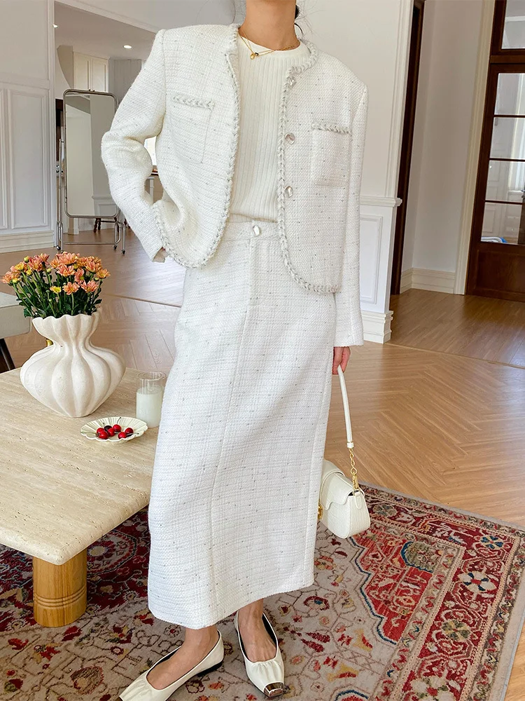 Nigikala Famous Lady Small Fragrant Suit Women's Wool Coat Shenzhen Southern Oil European Women's Autumn And Winter New Fashion Coat