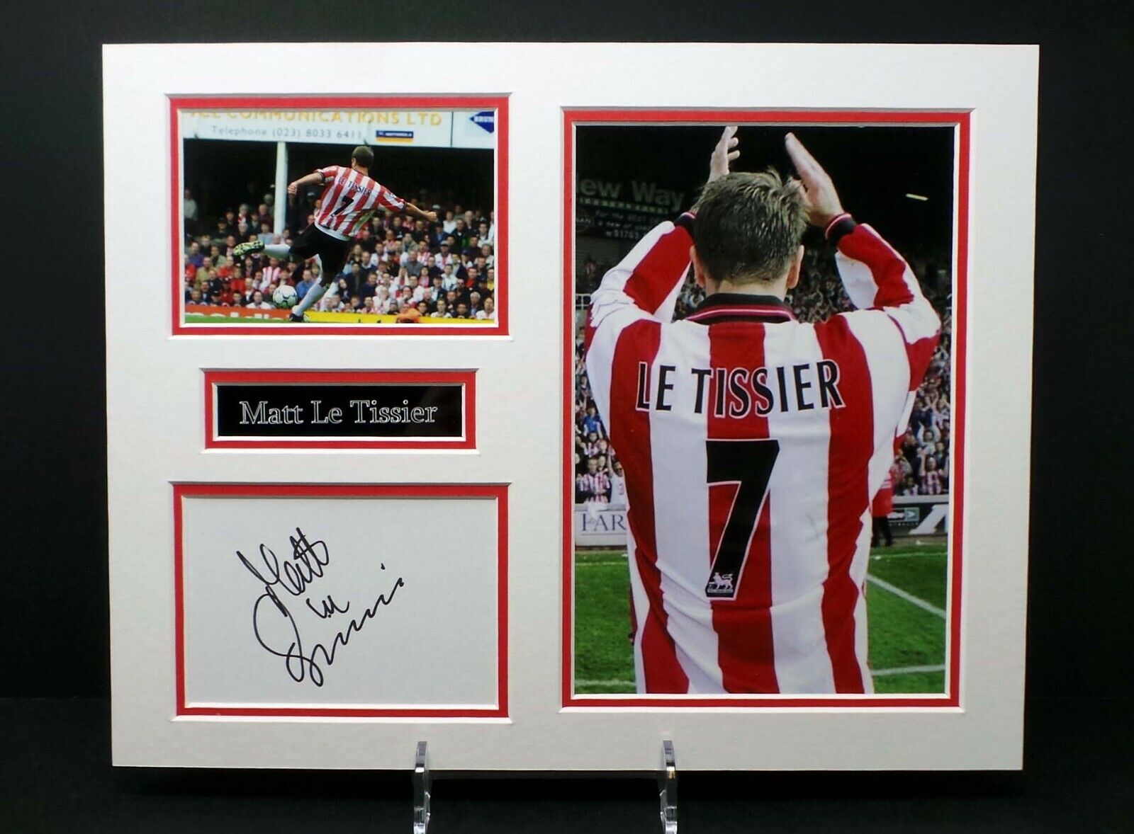 Matt LE TISSIER Signed & Mounted 14X11 Photo Poster painting Display AFTAL RD COA Southampton FC