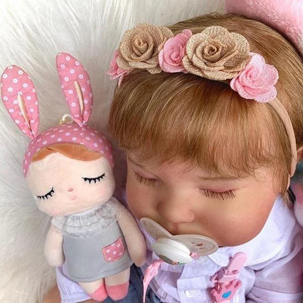 19'' Asleep Reborn Baby Girl Kerri, Realistic Lifelike Handmade Doll - Reborn Shoppe
