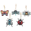 >SALE<5pcs DIY Butterflies Full Special Shaped Diamond Painting Keychain (AA916)