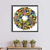 >SALE<5D DIY Partial Special Shaped Drill Diamond Painting Xmas Wreath Kit 30x30cm
