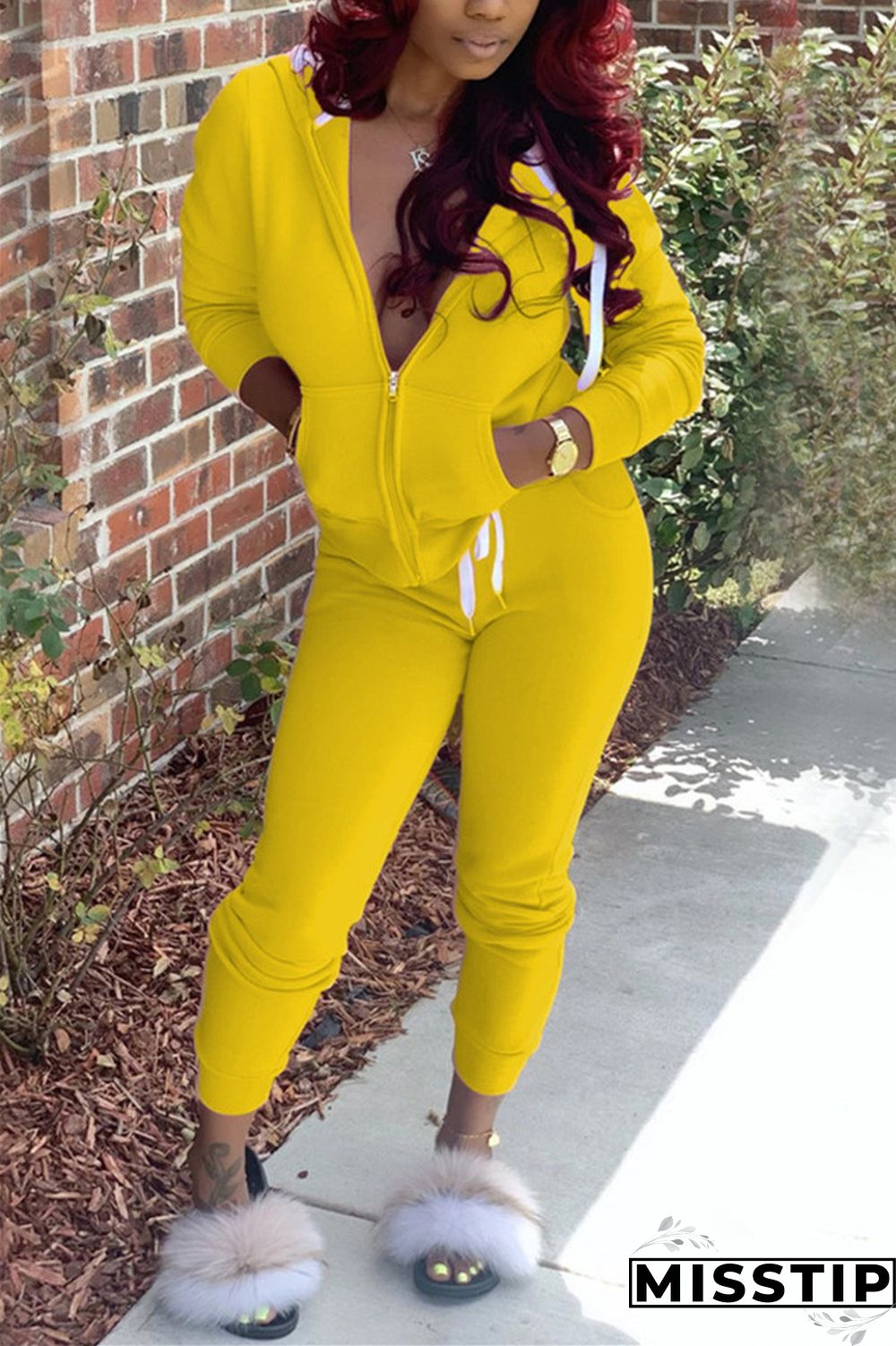 Grey Fashion Casual Solid Basic Hooded Collar Long Sleeve Two Pieces