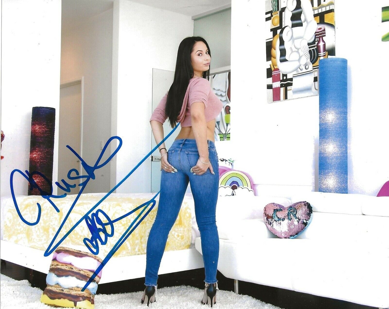 Crystal Rush Adult Video Star signed Hot 8x10 Photo Poster painting autographed