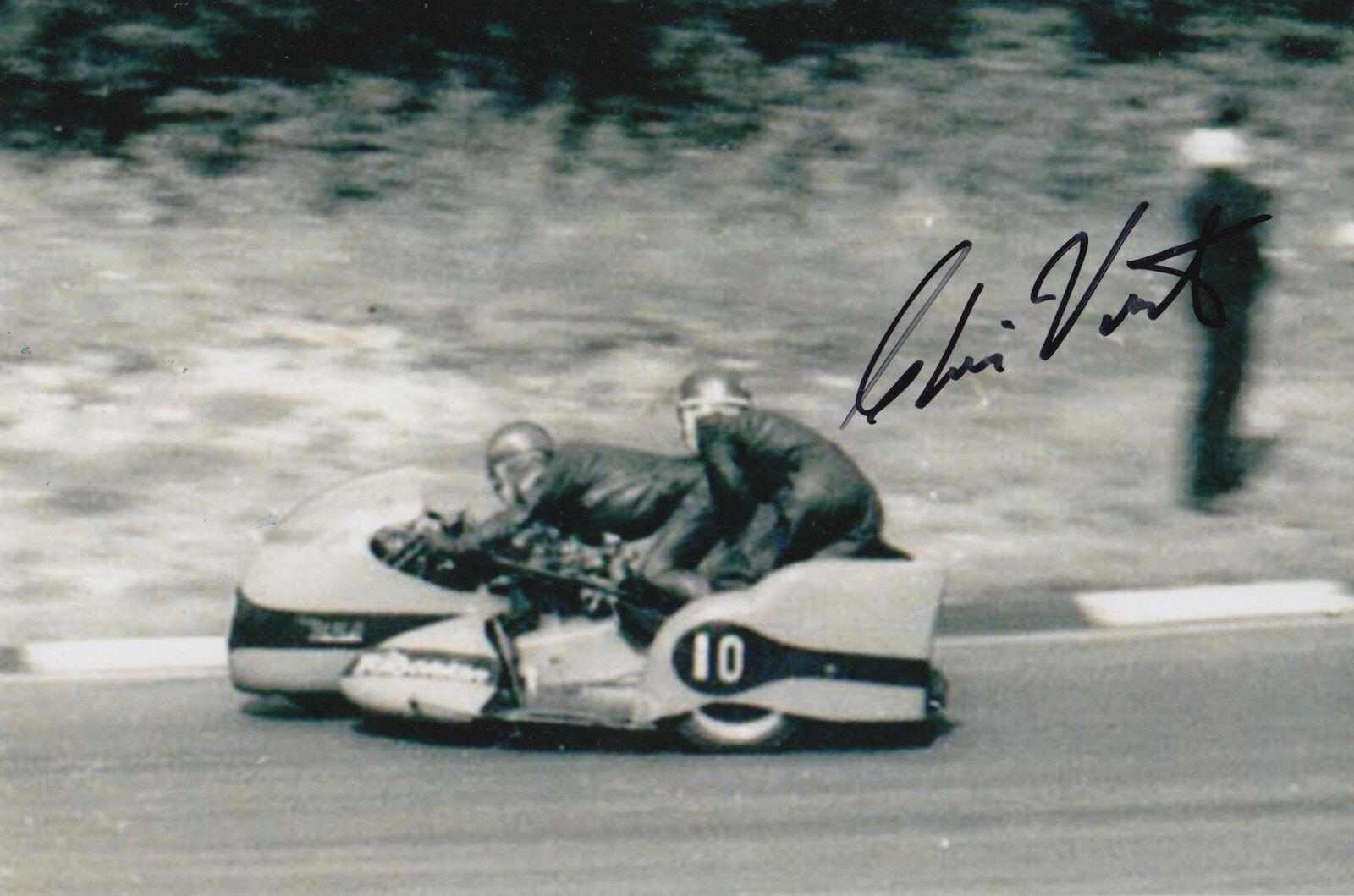 Chris Vincent Hand Signed 9x6 Photo Poster painting Sidecar Legend 2.