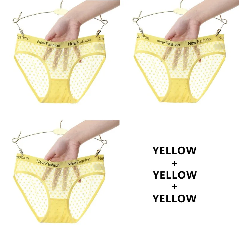 Meet'r 3Pcs/lot Seamless Panty Set Underwear Sexy Female Transparent Intimates Low-Rise Briefs Japanese G String Lingerie