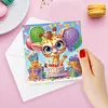 6Pcs carte de voeux d&rsquo;anniversaire-bricolage d&rsquo;animaux