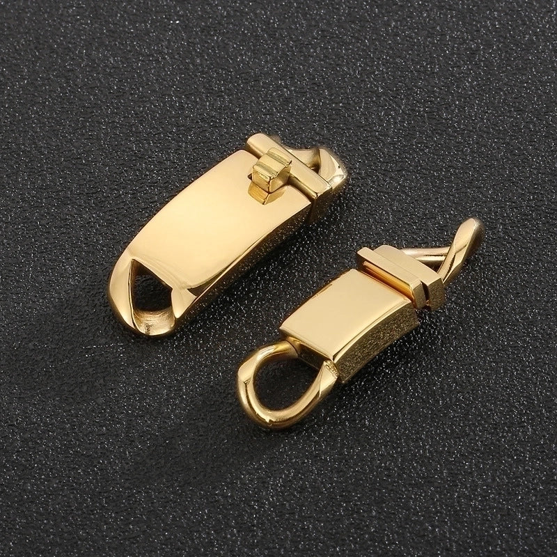 1 Piece Stainless Steel 18K Gold Plated Solid Color