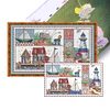 (Counted/Stamped)Seaside Impression-14CT Cross Stitch 41*25cm/16.14*9.84in