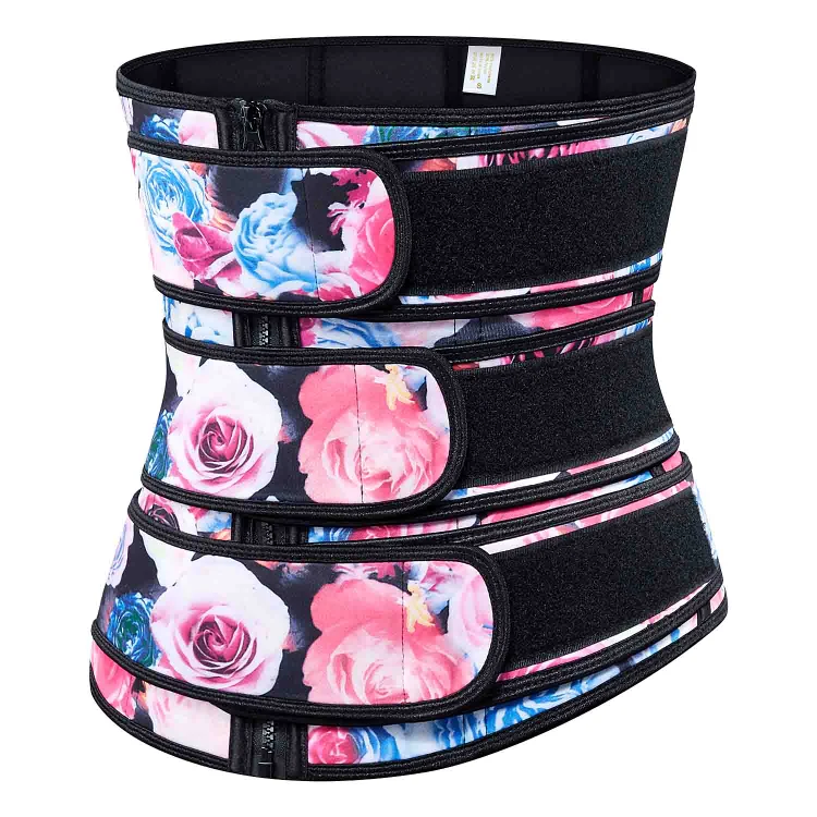 Printed Sweat Shaping Waist Cincher - yankia