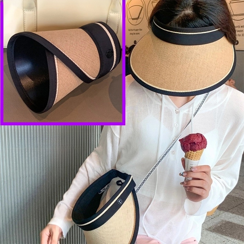 Women’s Casual Solid Color Curved Eaves Sun Hat