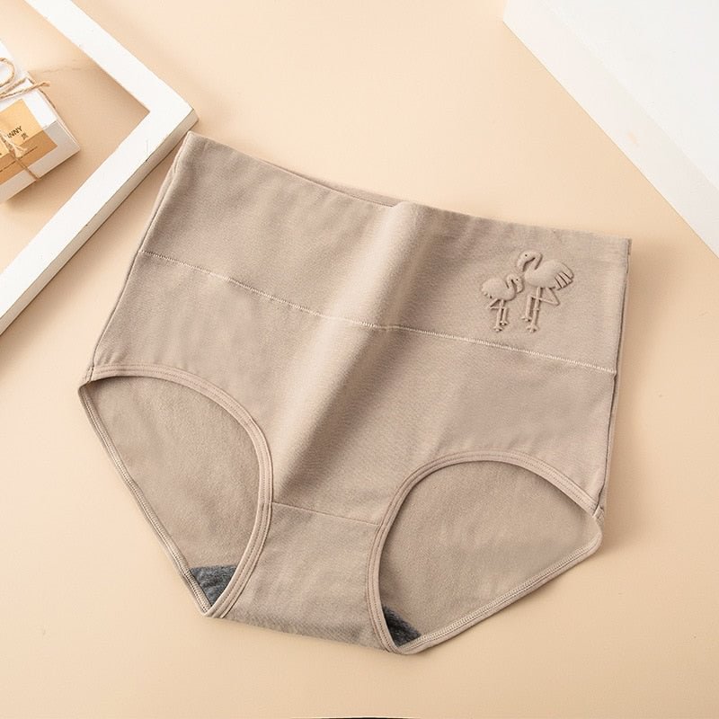 Women's Cotton Underwear Sexy Lace Panties Fashion Seamless Comfort Briefs Plus Size High Waist Abdominal Underpants  Lingerie