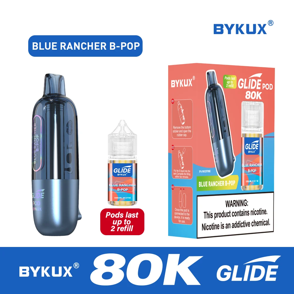 BYKUX GLIDE 80K Puffs 5% Nicotine Replacement Pod Best Vape