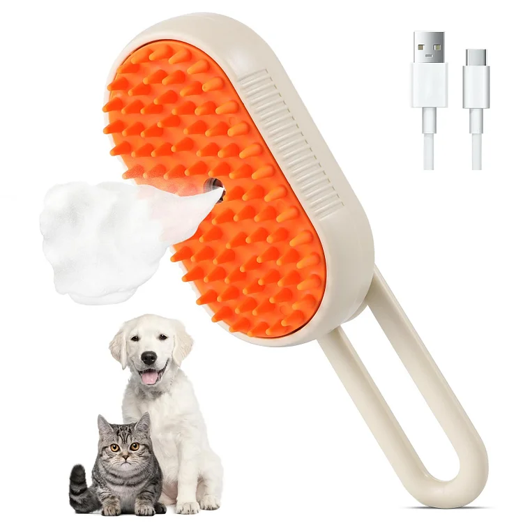 (🎅CHRISTMAS HOT SALE-49% OFF) 4 in 1 Cat Steam Brush for Shedding