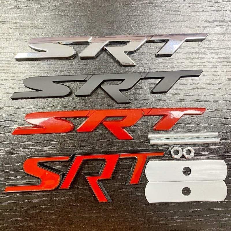 1X Metal Auto Car Styling SRT Front Grill Grille Badge Emblem Sticker Fit For Dodge Charger Challenger voiturehub dxncar