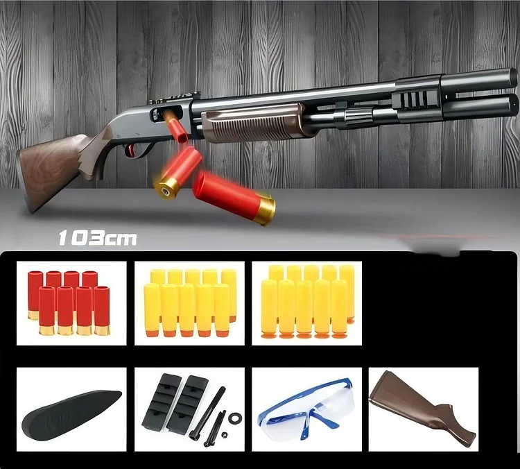 Buy ZS M870 Shell Ejecting Shotgun Dart Blaster - Realistic