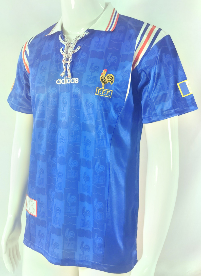 Retro 1996 France Home Football T-Shirt Thai Quality