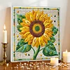 Framed Diamond Painting - Special Shaped - Sunflower(25x25cm)