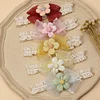 5PCS Adorable Flower Gauze Bowknot Knitting Head Bands for Babies