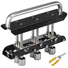 [US Local Warehouse] 3-Station Edge Roller Bender 0-90 Bending Angle Hand Sheet Metal Bender with Aluminum Alloy Handle Metal Bending Tool for Making 1/2 to 5 in 13 to 130mm Bends (Black)
