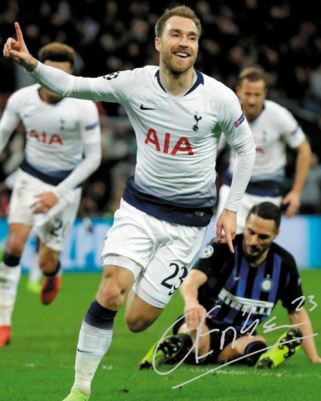 Christian Eriksen - Tottenham Hotspur Autograph Signed Photo Poster painting Print