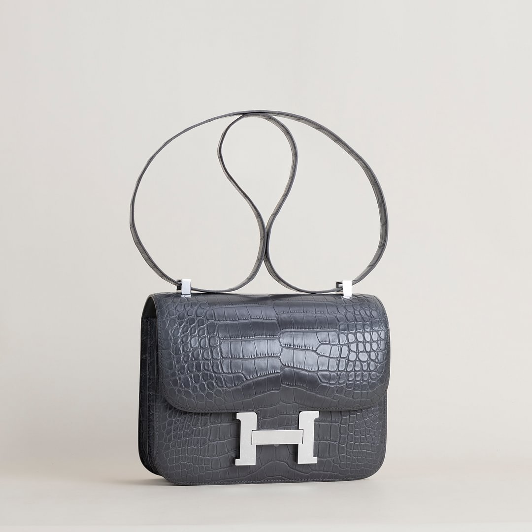 Constance 24CM Matte Alligator Crocodile 88 Graphite PHW