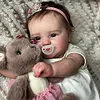 [Heartbeat💖 & Sound🔊] 20" Awake Handmade Reborn Baby Doll Realistic Reborn Baby Toddlers Girl Renee with Brown Hair - RBBI-Myrebornbabydoll&reg; Myrebornbabydoll&reg;