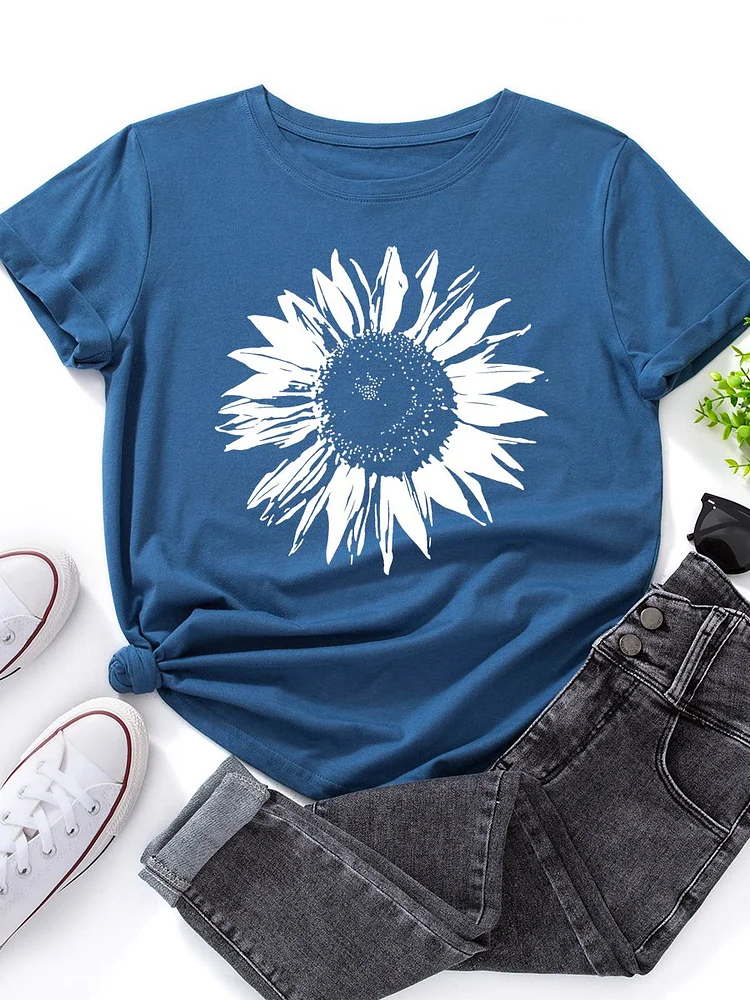 Bestdealfriday White Flower Women's T-Shirt