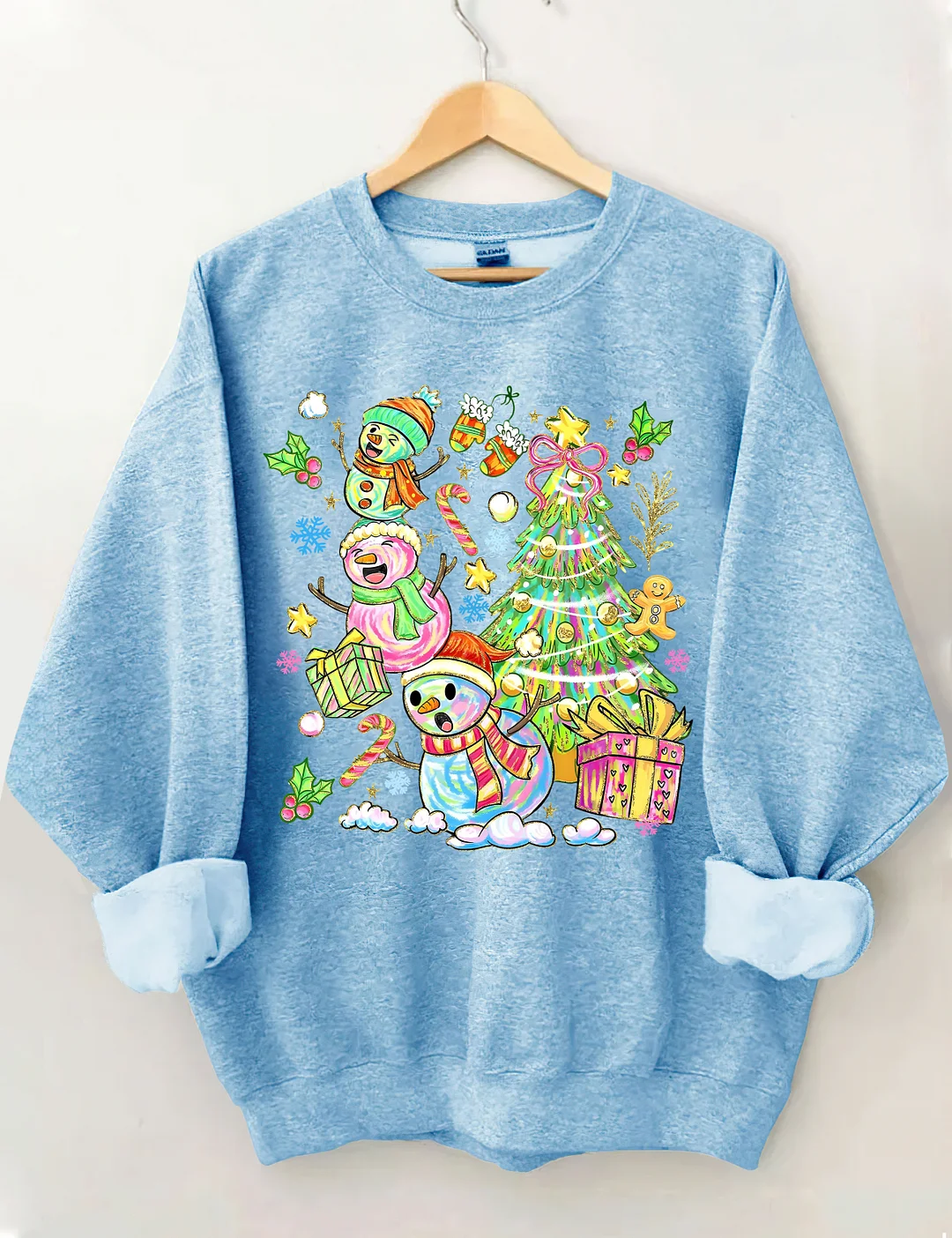 Snowman Christmas Tree Sweatshirt