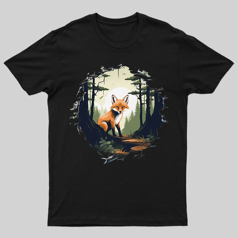 Forest Fox Printed Men's T-shirt