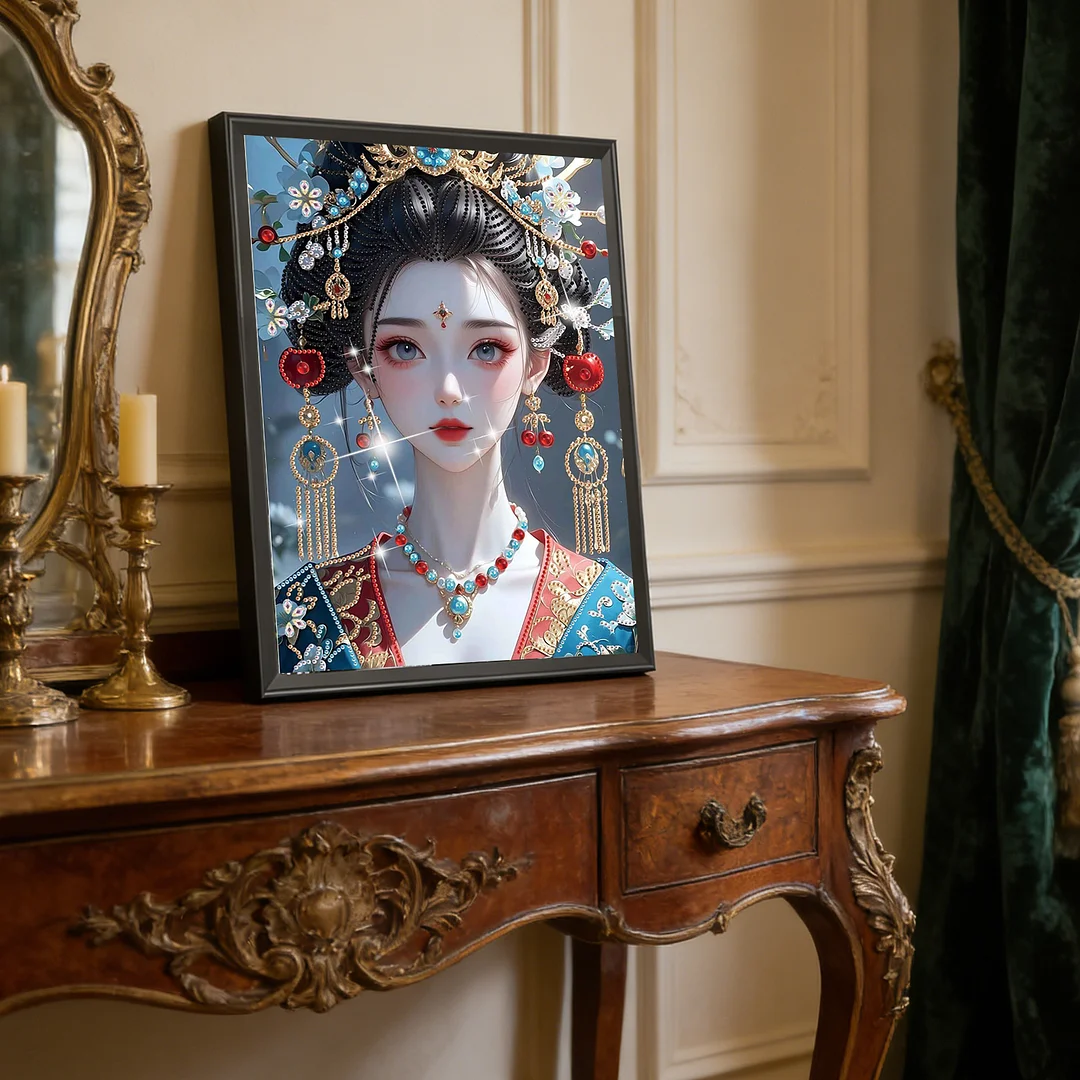 Diamond Painting - Partial Special Shaped Drill - Tang Dynasty Beauty(Canvas|30x40cm)