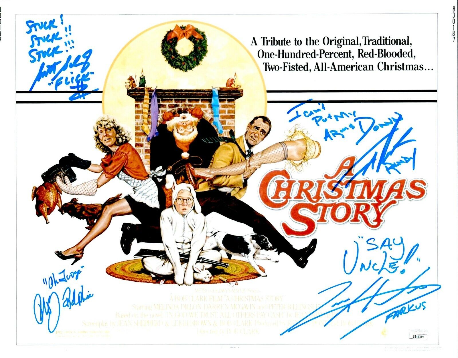 PETER BILLINGSLEY CAST x4 Signed 11x14 A CHRISTMAS STORY Photo Poster painting Autograph JSA COA