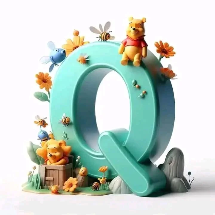 Diamond Painting - Full Round Drill - Pooh&Alphabet(Canvas|40*40cm)