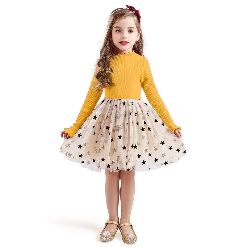 New Year Girls Knitted Dress Autumn Winter Clothes Reindeer Kids Dress for Little Girl Princess Cotton Warm Christmas Dresses