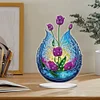 Diamond Painting Acrylic Water Drop Tulip Tabletop Decorations