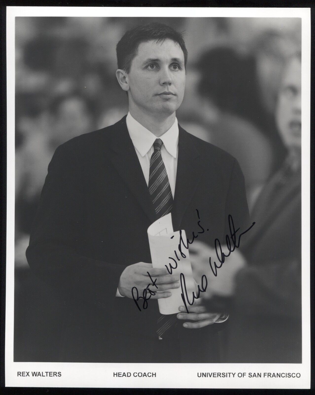 Rex Walters Signed 8x10 Photo Poster painting College NCAA Basketball Coach Autographed