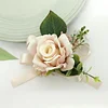 10PCS Bridal Groom Guests Wedding Catering Rose Corsage Boutonniere Wrist Artificial Flower Bouquets