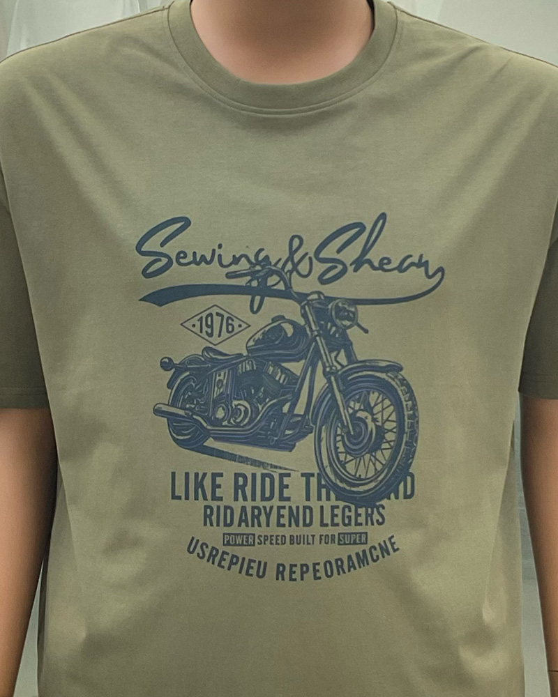 7XL-10XL Big & Tall Men's Daily Leisure Harley Motorcycle Cotton Crewneck Short Sleeve T-shirt