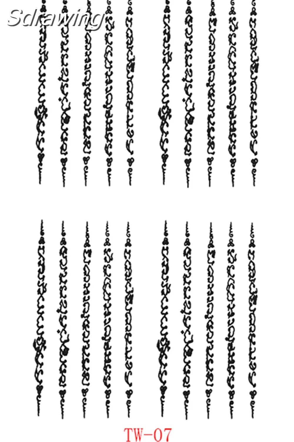 Sdrawing Tattoo Stickers Tiger Thailand Style Men and Women Back Hand and Leg Fake Tattoo