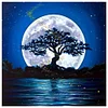 Diamond Painting -DIY Full Square Drill Moon Tree
