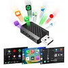 2 in 1 Wireless CarPlay Android Auto Adapter Plug & Play for Factory Wired Cars