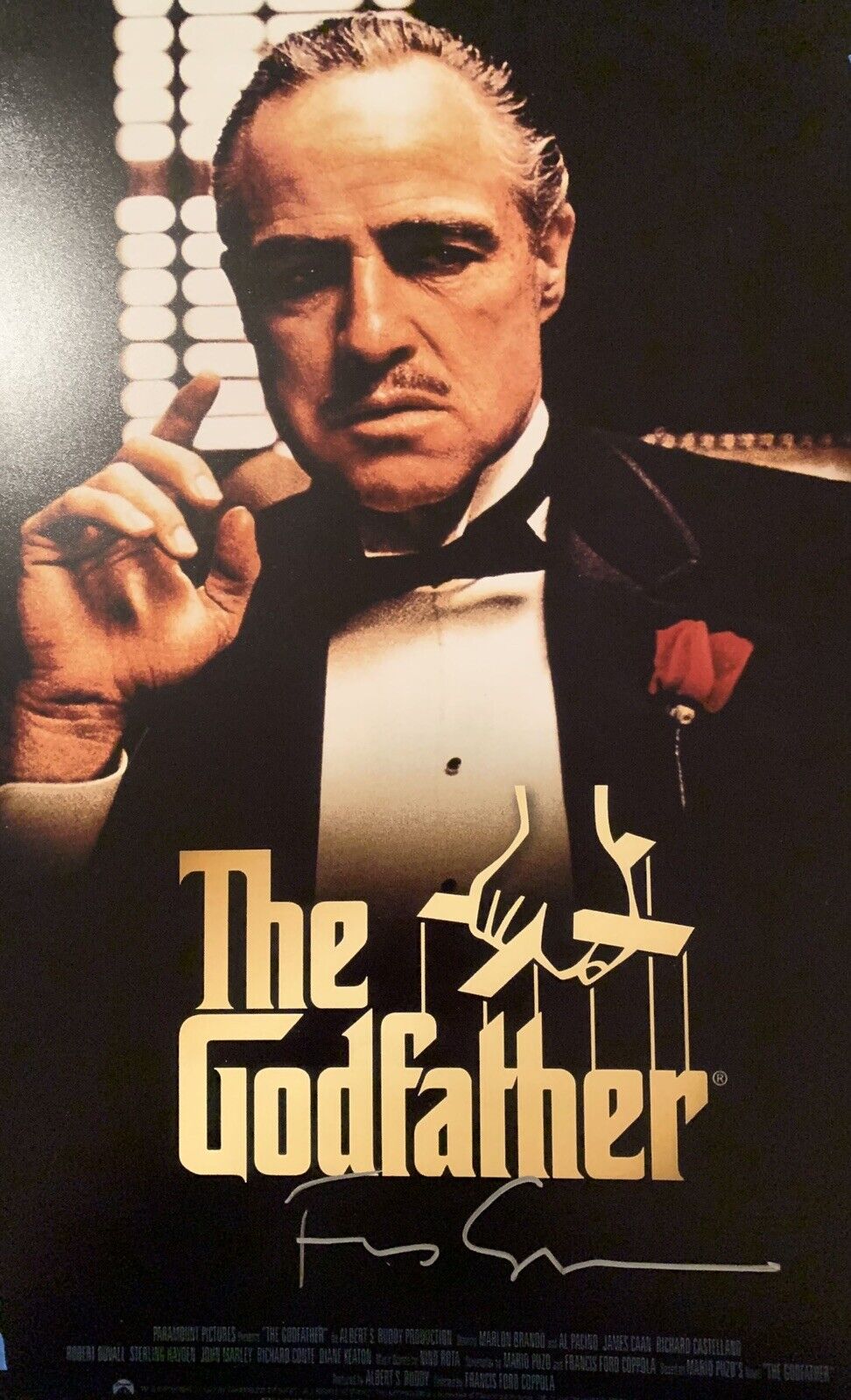 francis ford coppola signed 12x18 The Godfather Photo Poster painting Pic Auto