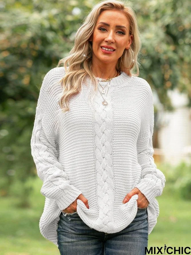 Solid Color Twist Knot Sweater