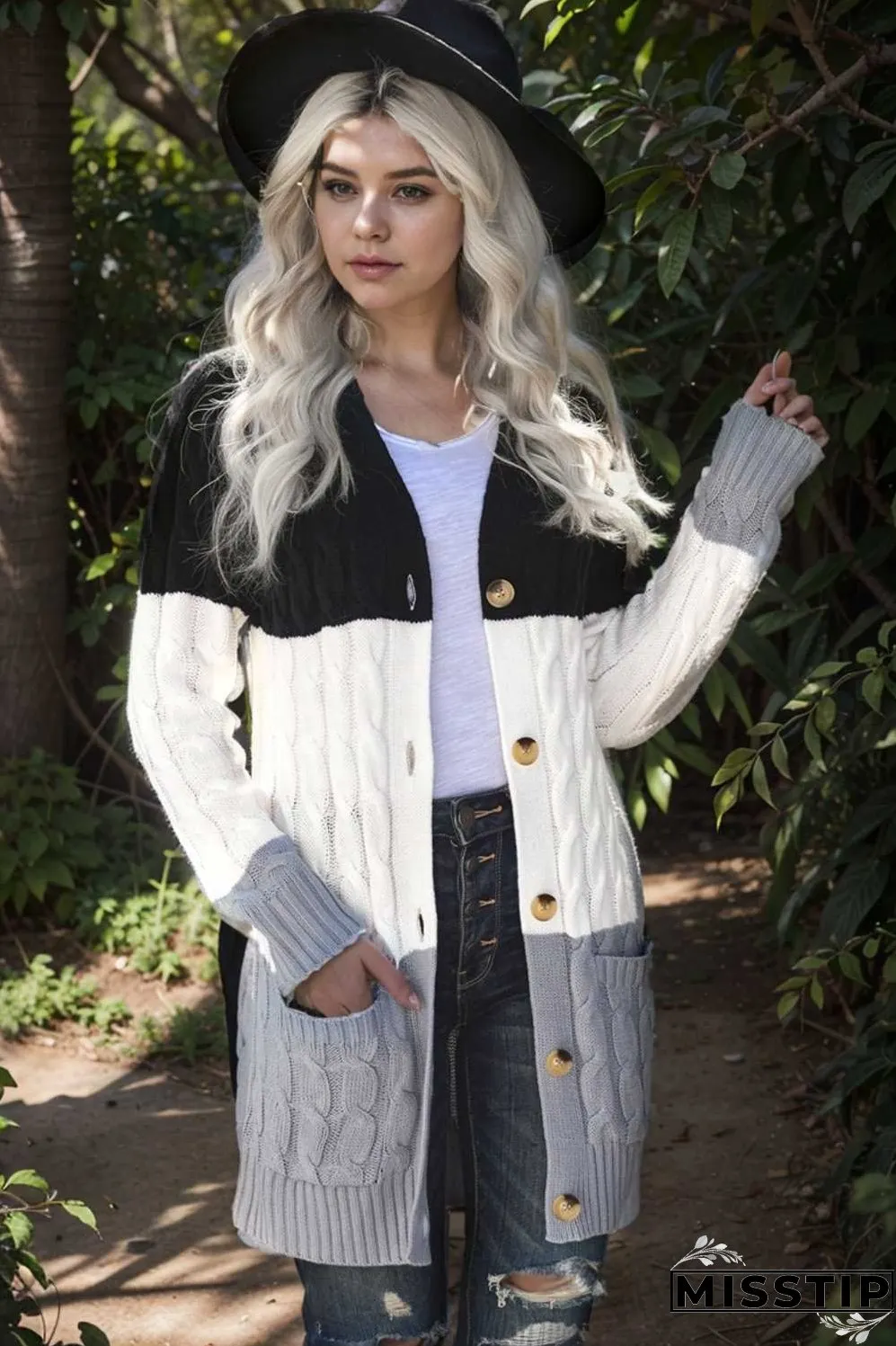 cozy cable knit button front long sleeve cardigan